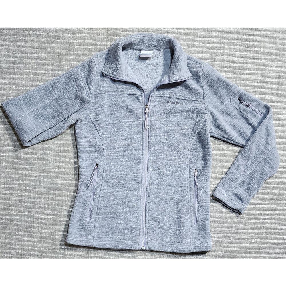 Columbia Womens Full Zip Fleece Jacket Gray Size Small - Picture 2 of 16